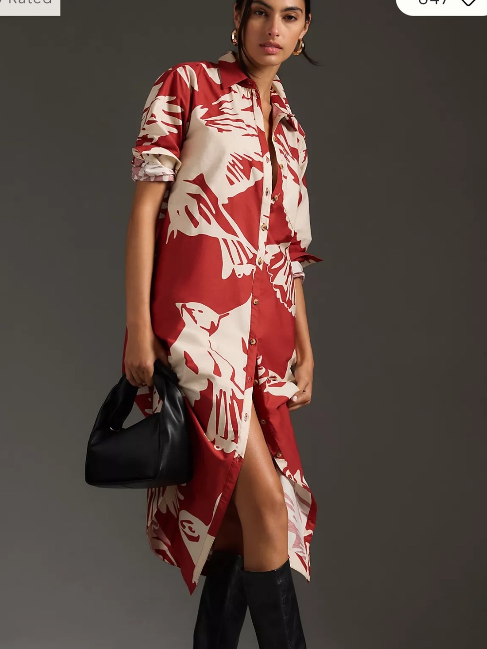 Anthropologie Long Sleeve Shirt Dress XSmall